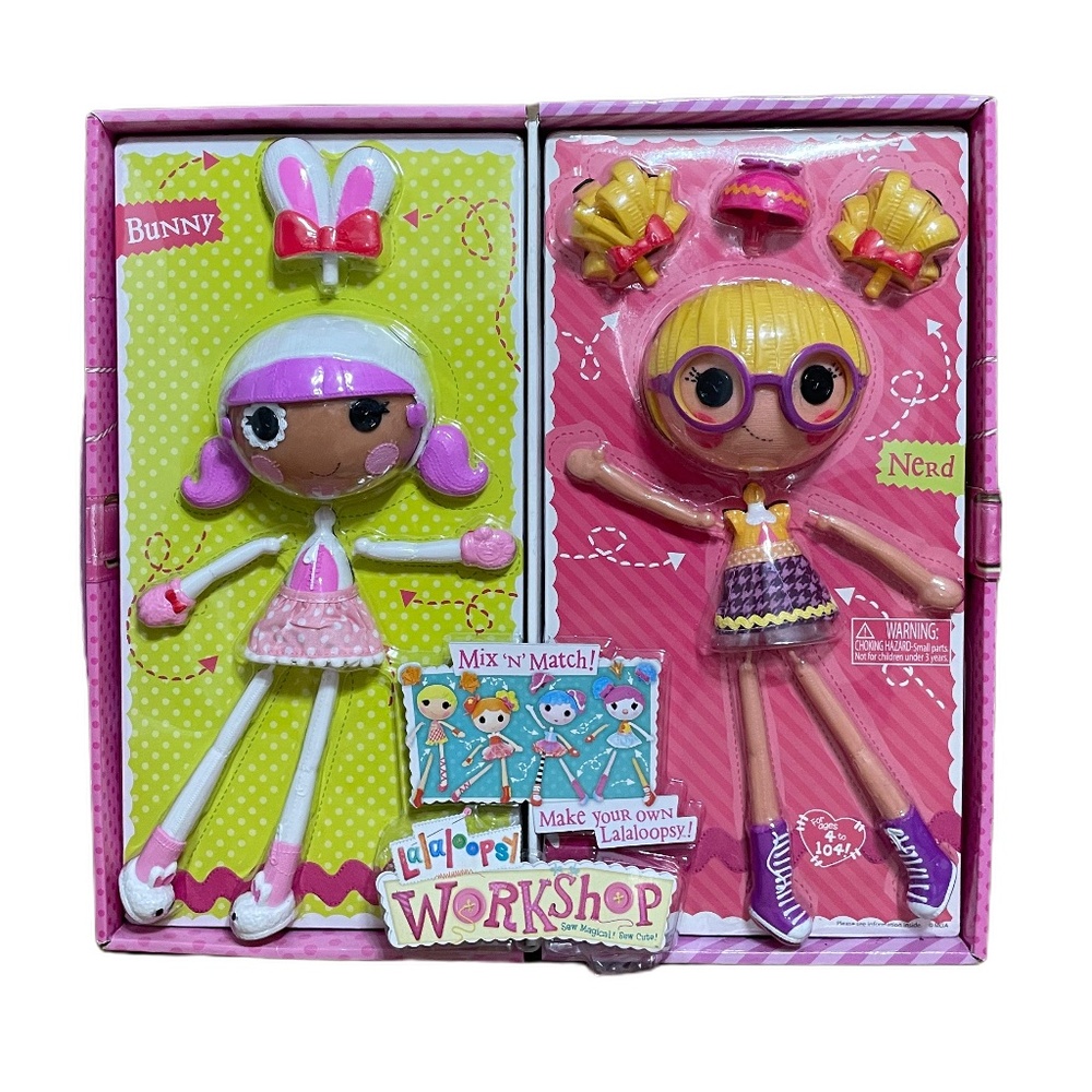 Lalaloopsy Workshop Mix & Match 2-doll Set Bunny & Nerd Dolls